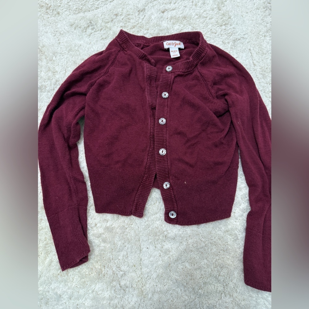 Cat & Jack Red Cardigan Sweater